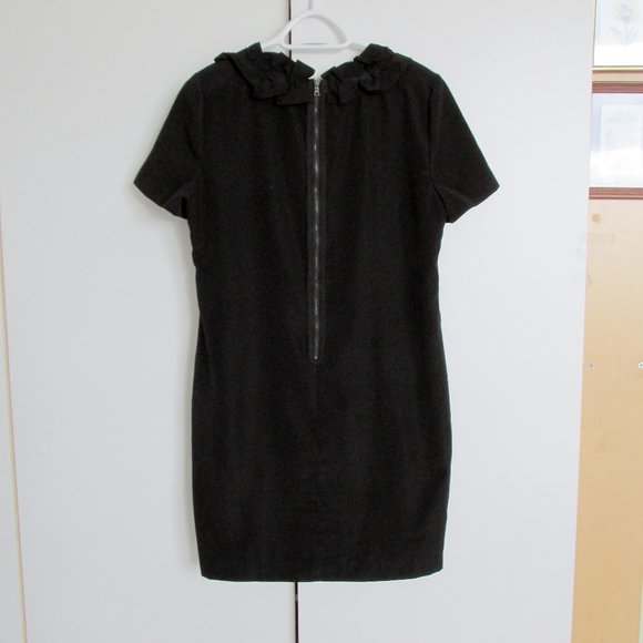 Tahari LBD Ruffled Neck S-Sleeve Sheath Dress - Picture 3 of 9